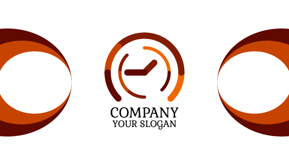 Abstract Clock Business Card