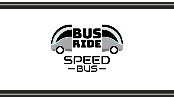 Abstract Shaped Bus Business Card