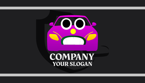 Adorable Mascot Car Business Card