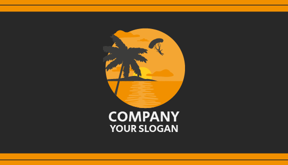 Adventurous Paragliding Summer Business Card