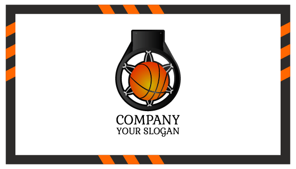 Aerial View Basketball Business Card