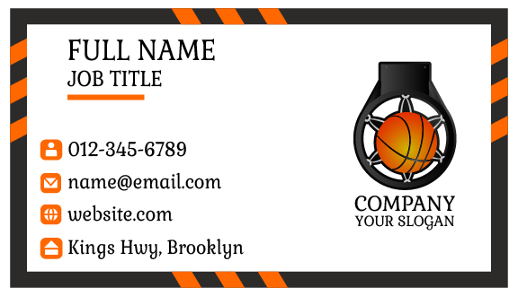 Aerial View Basketball Business Card