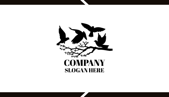 Aesthetic Silhouette Bird Business Card