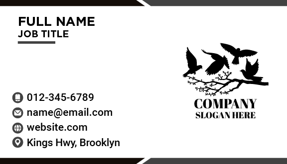 Aesthetic Silhouette Bird Business Card