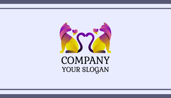 Affectionate Cat Pair Business Card