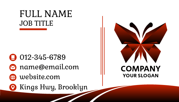 Angular Butterfly Business Card