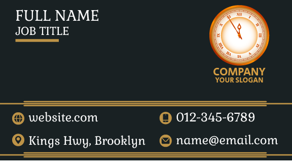 Antique Clock Business Card