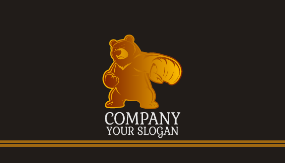 Appealing Brown Bear Business Card