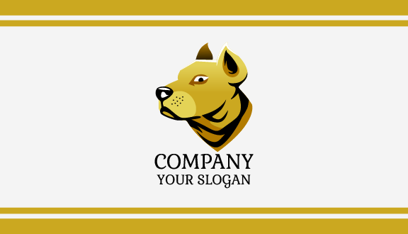 Appealing Gradient Dog Business Card