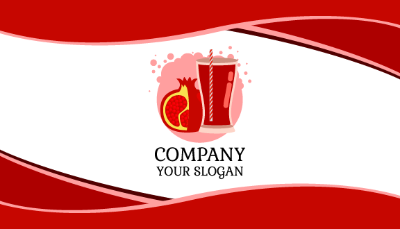 Appetizing Pomegranate Juice Business Card