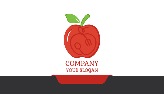 Apple Cutlery Business Card