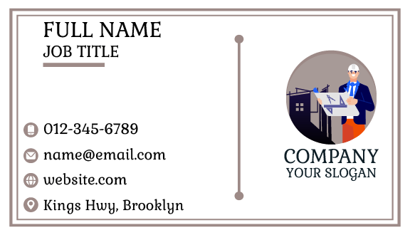 Architect Man Business Card