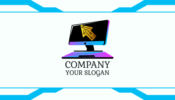 Arrow Sign Computer Business Card