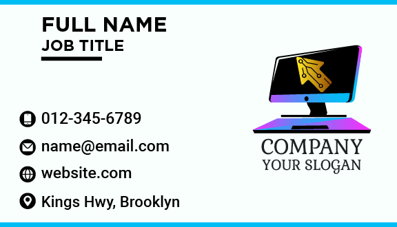 Arrow Sign Computer Business Card