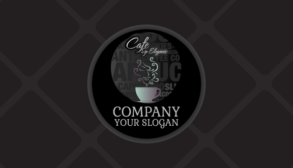 Art Portrait Swirls Cafe Business Card