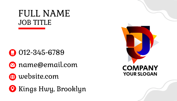 Artistic DJ Business Card