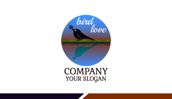 Artistic Reflection Bird Business Card