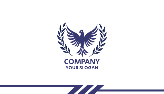 Azure Wreath Bird Business Card