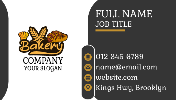 Baked Wheat Bakery Business Card