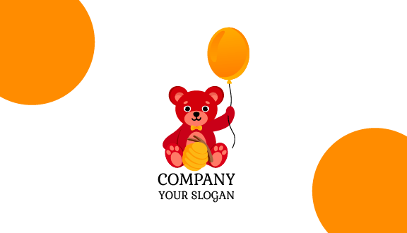 Balloon Holding Bear Business Card