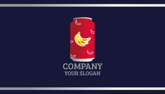 Banana Drink Can Business Card