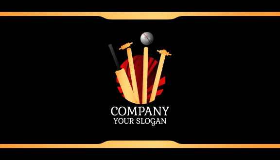 Bat Wicket Cricket Business Card
