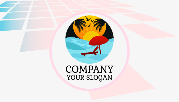 Beach Equipment Summer Business Card