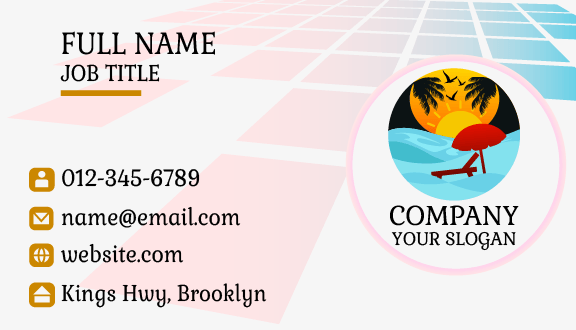 Beach Equipment Summer Business Card