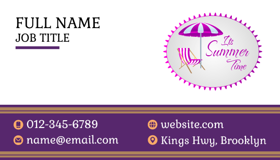 Beachside Summer Trip Business Card