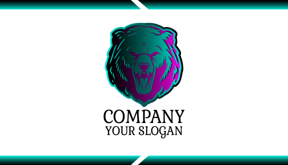 Bear Gradient Visual Business Card