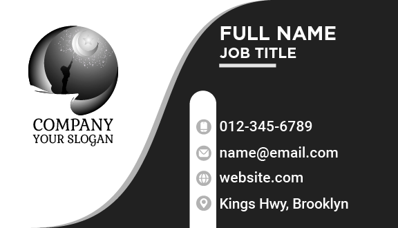 Beautiful Half Moon Business Card