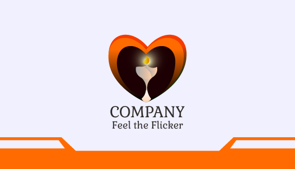 Beautiful Heart Candle Business Card