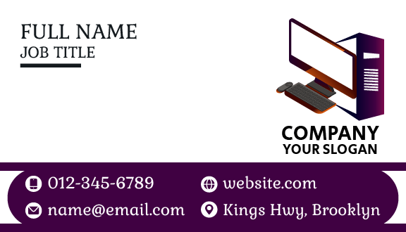 Best Performance Computer Business Card