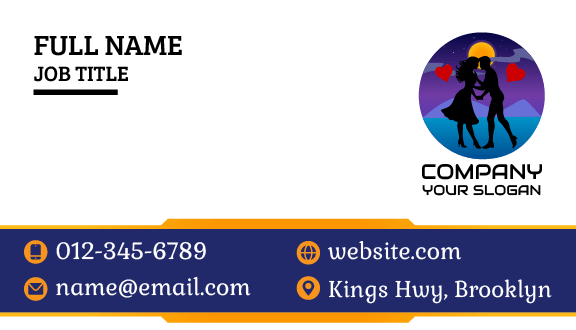 Black Couple Dating Business Card