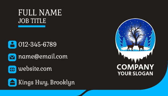 Black Deer Winter Business Card