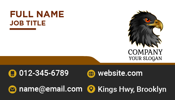 Black Eagle Bird Business Card