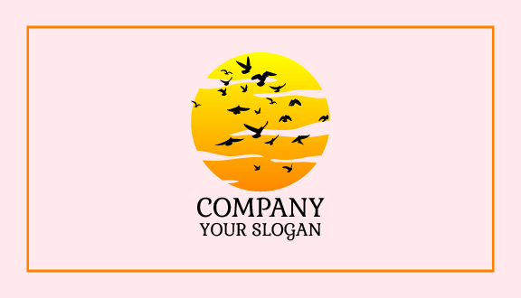 Black Flock Bird Business Card