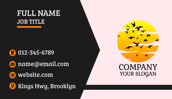 Black Flock Bird Business Card