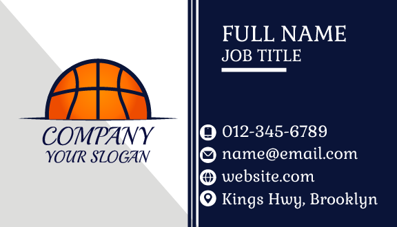 Black Line Basketball Business Card