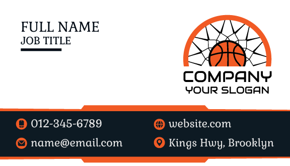 Black Net Basketball Business Card