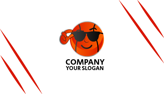 Black Sunglasses Basketball Business Card