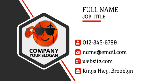 Black Sunglasses Basketball Business Card