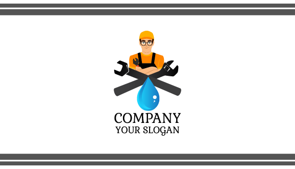 Black Tools Plumber Business Card