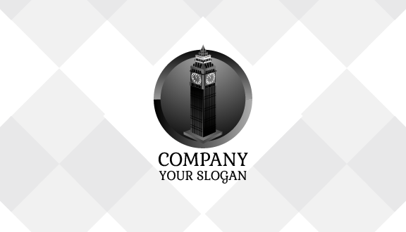 Black Tower Clock Business Card