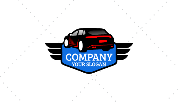 Black Winged Car Business Card