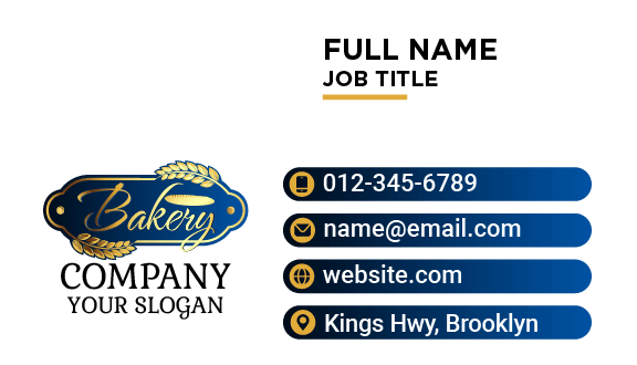 Blue Bakery Business Card