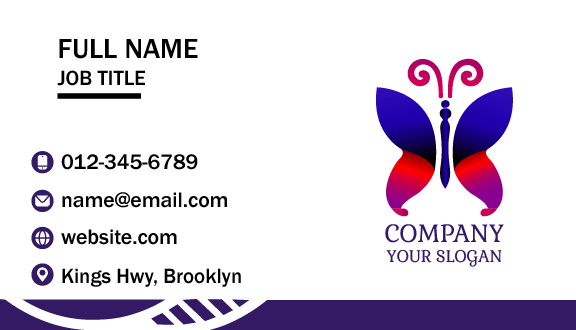Blue Butterfly Business Card