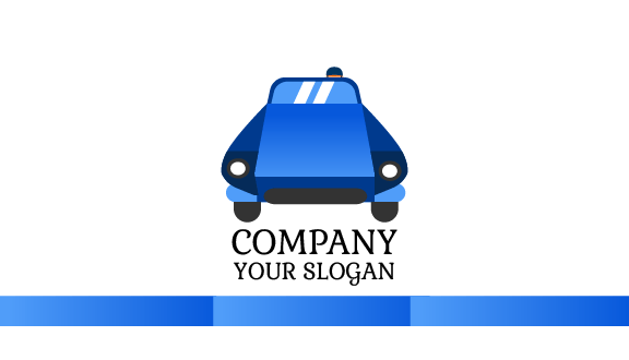 Blue Convertible Car Business Card