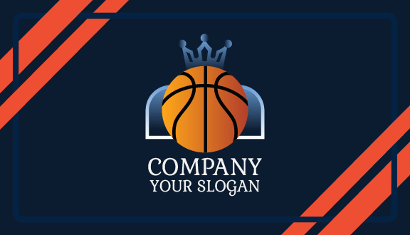 Blue Crown Basketball Business Card