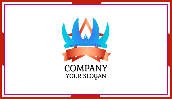 Blue Diamond Crown Business Card
